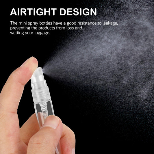 REFILLABLE GLASS BOTTLE WITH PLASTIC ATOMIZER 10ml