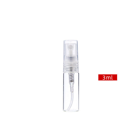 REFILLABLE GLASS BOTTLE WITH PLASTIC ATOMIZER 3ml